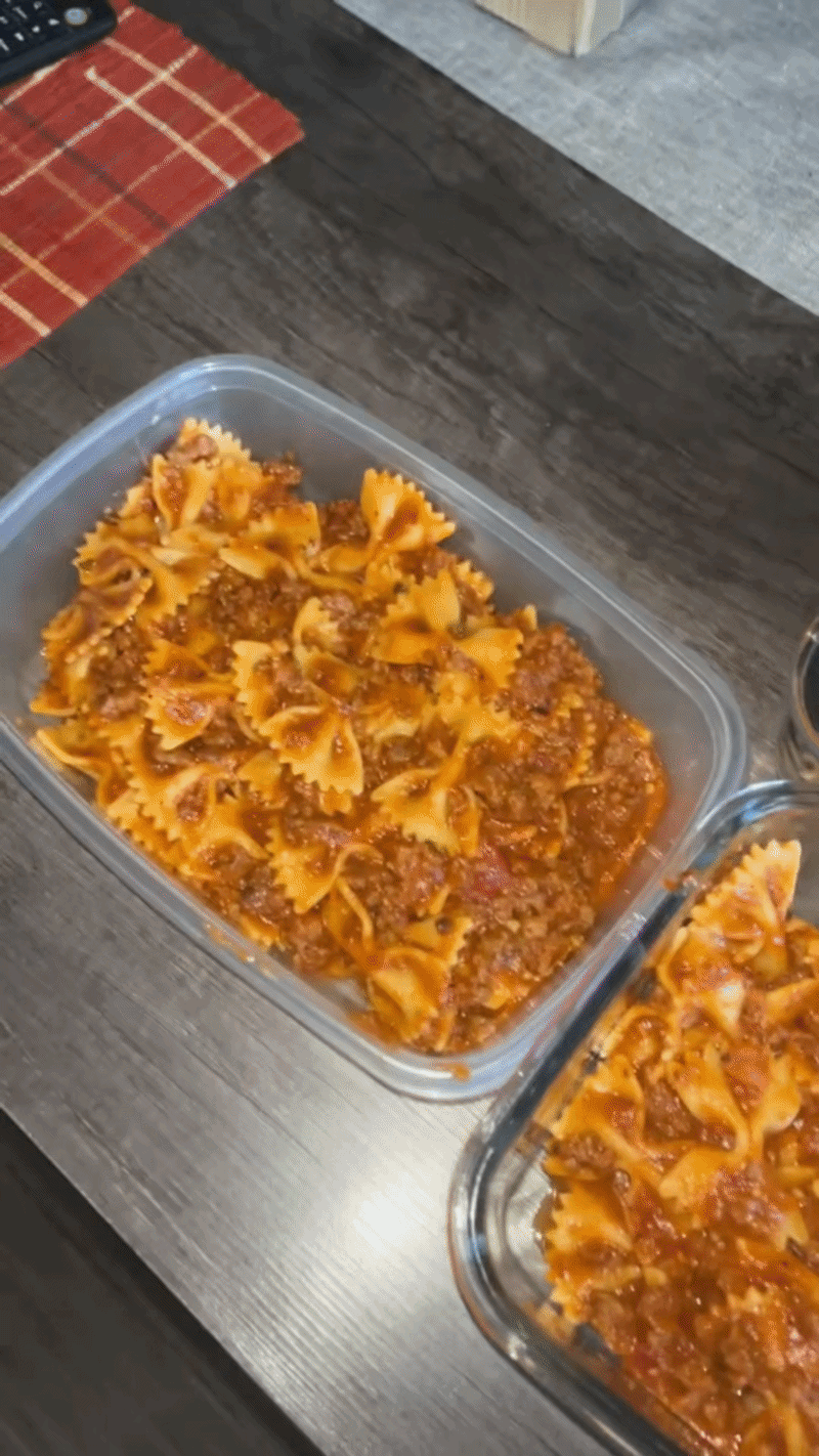 Meal prep cooking
